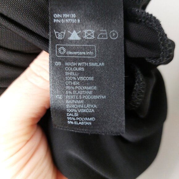 NWOT H&M Black Maxi Dress Sheer Inserts Open Back Backless Evening Formal Vampir - Picture 9 of 11